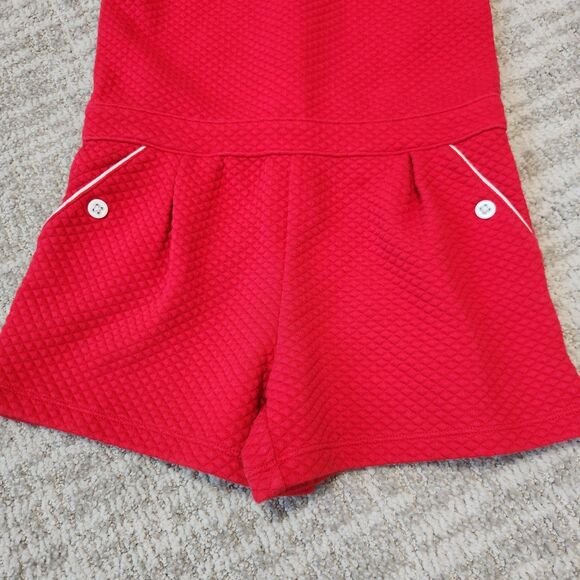Janie and Jack girls short sleeve romper red size 5 - Picture 4 of 7